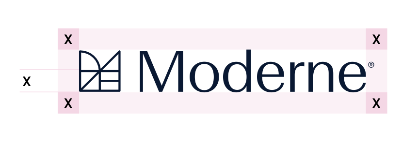 Clear space diagram for full logo